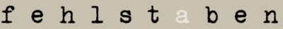 fehlstaben